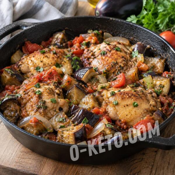 Keto recipes: Chicken with Eggplant and Vegetables Keto recipes: Chicken with Eggplant and Vegetables