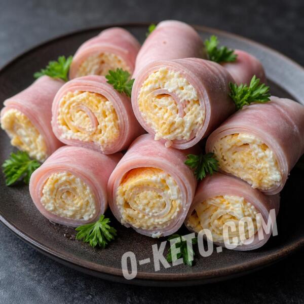 Рецепты на кето: Рулетики из ветчины с сыром и яйцом Рецепты на кето: Рулетики из ветчины с сыром и яйцом