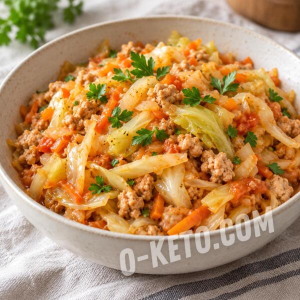 Рецепты на кето: Тушеная капуста с куриным фаршем Рецепты на кето: Тушеная капуста с куриным фаршем