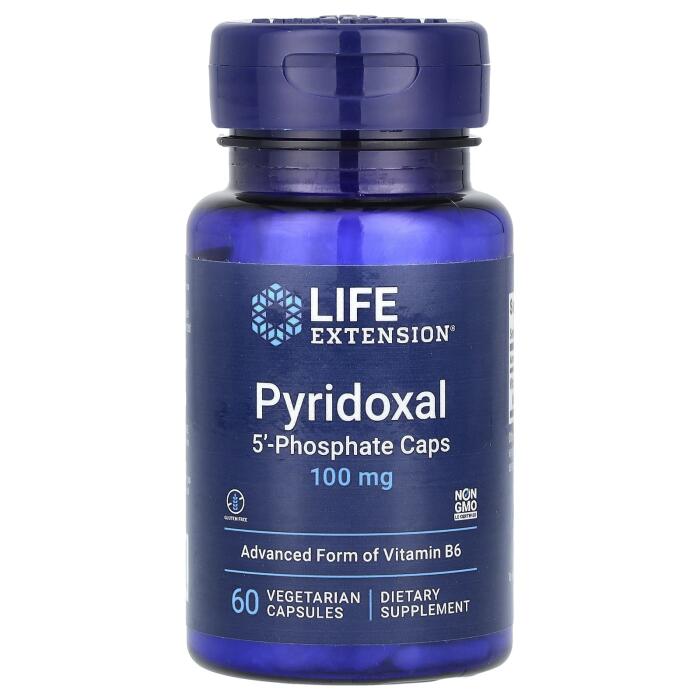 Life Extension, Pyridoxal 5′-Phosphate Caps, 100 mg, 60 Vegetarian Capsules Life Extension, Pyridoxal 5′-Phosphate Caps, 100 mg, 60 Vegetarian Capsules