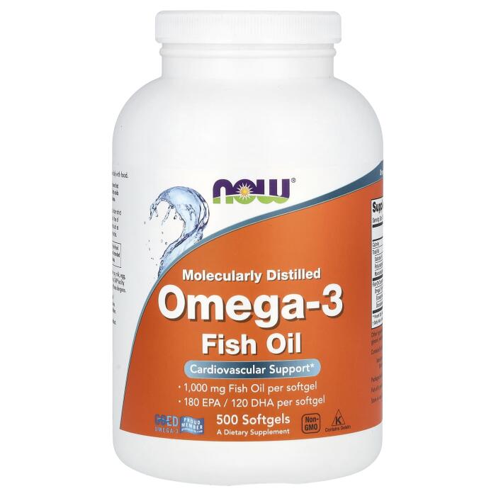 NOW Foods, Omega-3 Fish Oil, 2,000 mg, 500 Softgels (1,000 mg per Softgel) NOW Foods, Omega-3 Fish Oil, 2,000 mg, 500 Softgels (1,000 mg per Softgel)