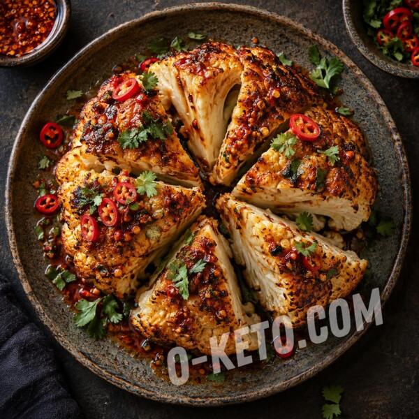 Keto recipes: Roasted Cauliflower with Chili Sauce Keto recipes: Roasted Cauliflower with Chili Sauce