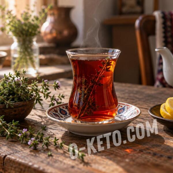 Keto recipes: Azerbaijani Black Tea with Thyme