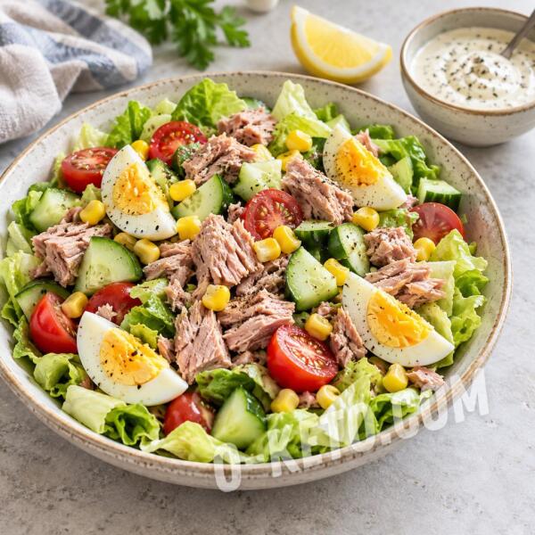 Keto recipes: Tuna and Egg Salad with Yogurt Dressing Keto recipes: Tuna and Egg Salad with Yogurt Dressing