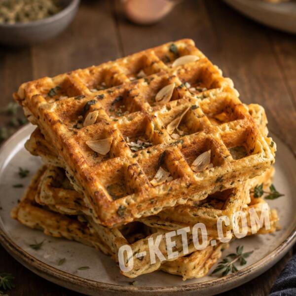Keto recipes: Soy garlic waffle bread Keto recipes: Soy garlic waffle bread