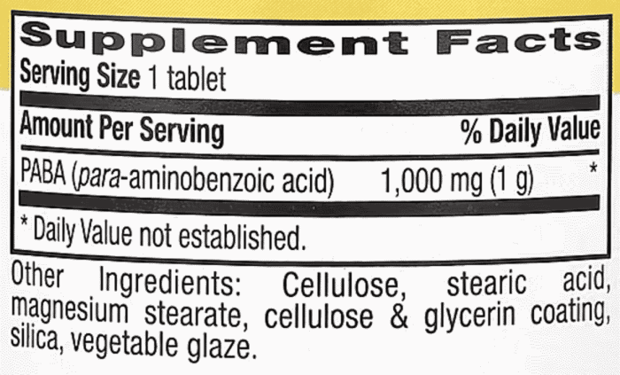 Country-Life,-PABA,-1,000-mg,-60-Tablets- Country-Life,-PABA,-1,000-mg,-60-Tablets-