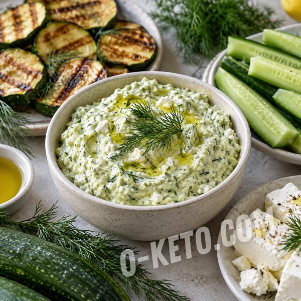 Rețete keto: Pastă tartinabilă de dovlecel cu feta