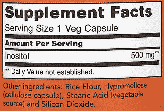 NOW-Foods,-Inositol-Capsules,-500-mg,-100-Veg-Capsules- NOW-Foods,-Inositol-Capsules,-500-mg,-100-Veg-Capsules-
