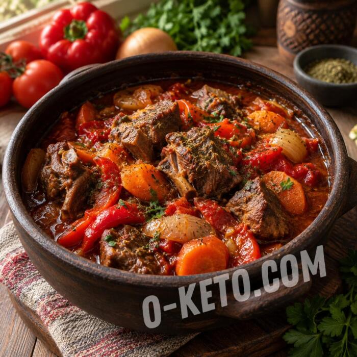 Lamb Stew with Vegetables and Khmeli-Suneli