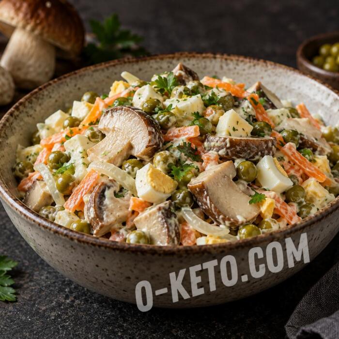 Salată de ciuperci cu hribi