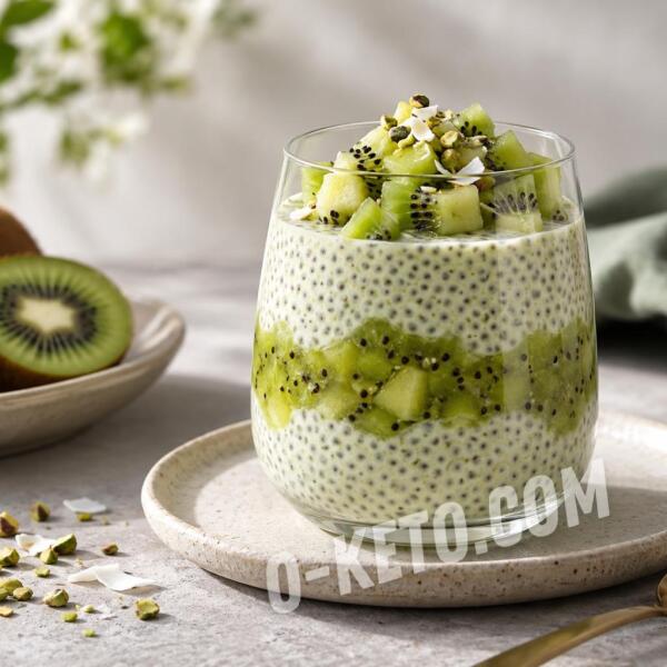 Rețete keto: Budincă keto cu kiwi și semințe de chia