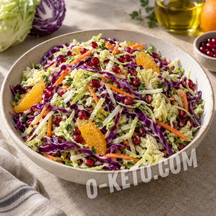 Salată de varză cu portocală și rodie Salată de varză cu portocală și rodie