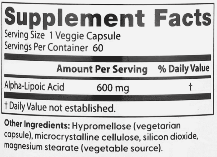 Doctor’s-Best,-Alpha-Lipoic-Acid-600,-600-mg,-60-Veggie-Caps-