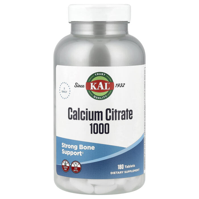 KAL, Calcium Citrate 1000, 333 mg, 180 Tablets (333 mg per Tablet)
