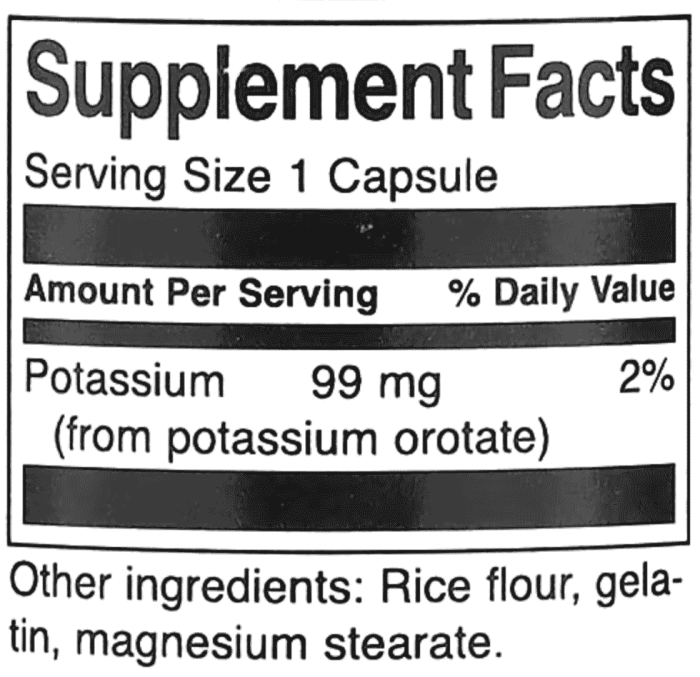 Swanson,-Potassium-Orotate,-99-mg,-60-Capsules-