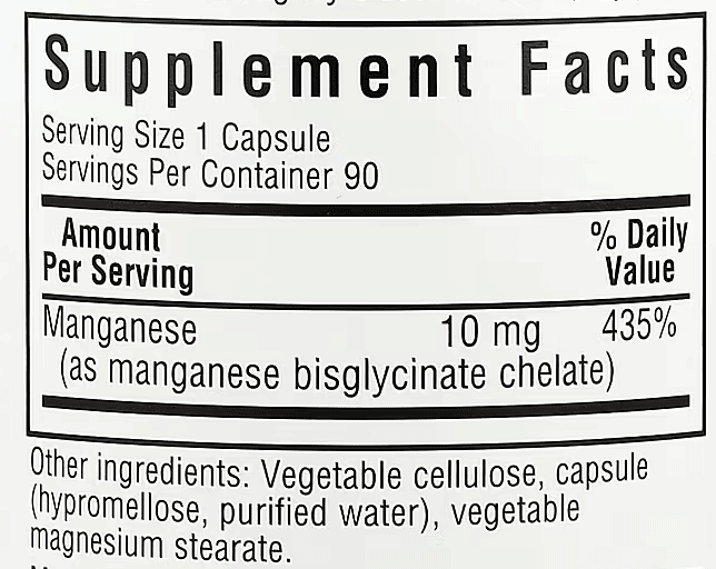 Bluebonnet-Nutrition,-Chelated-Manganese,-10-mg,-90-Vegetable-Capsules