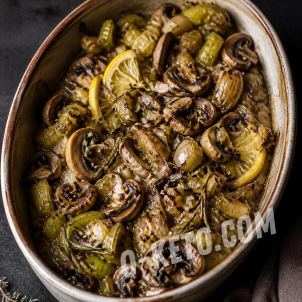 Keto recipes: Mushroom Casserole with Celery