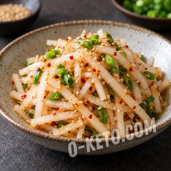 Рецепты на кето: Корейская закуска из дайкона