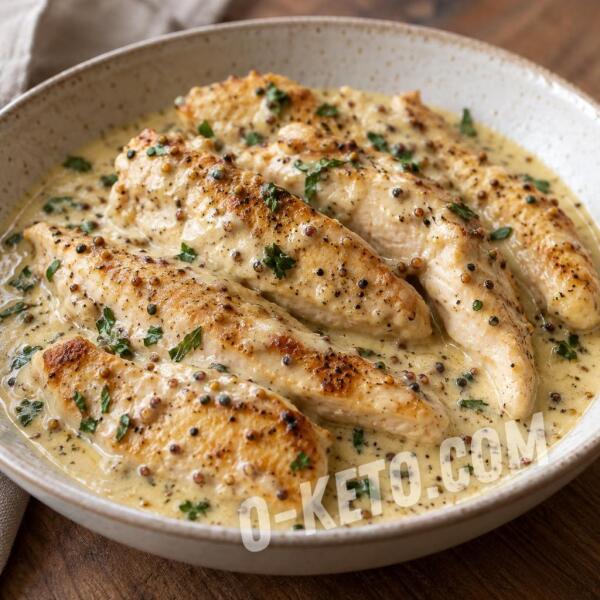 Keto recipes: Chicken Strips in Mustard Cream Sauce Keto recipes: Chicken Strips in Mustard Cream Sauce