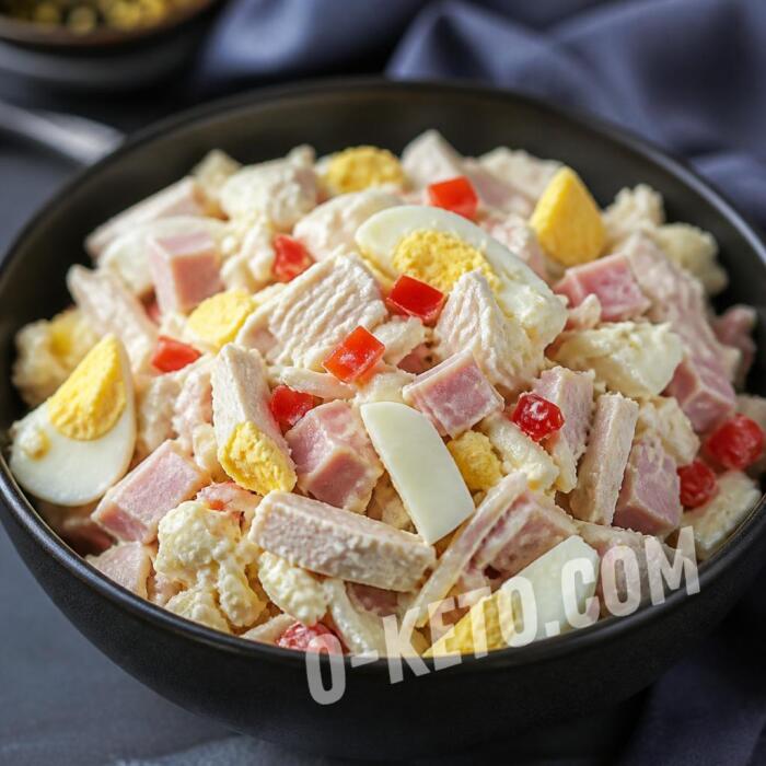 Chicken Salad with Ham, Cheese, and Eggs