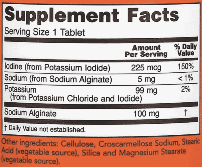 NOW-Foods,-Potassium-Plus-Iodine,-180-Tablets