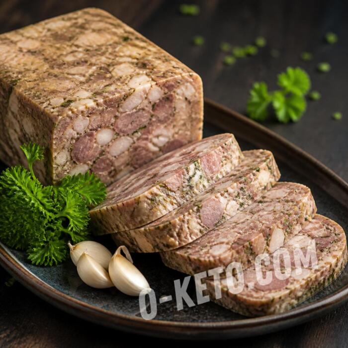 Террин из рульки с петрушкой и чесноком