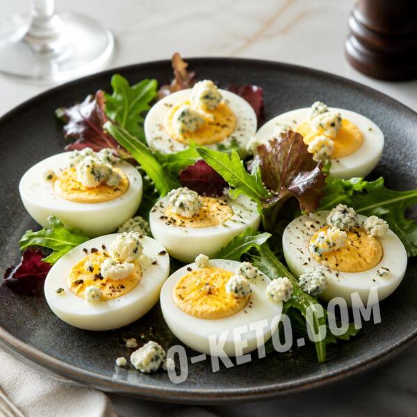 Keto recipes: Eggs with Blue Cheese