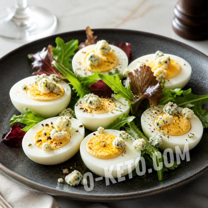 Eggs with Blue Cheese
