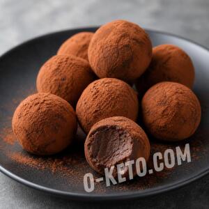 Chocolate truffles with coconut milk powder