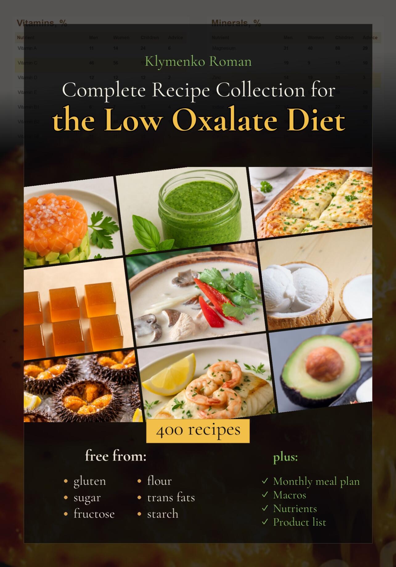 Complete Recipe Collection for the Low Oxalate Diet Complete Recipe Collection for the Low Oxalate Diet