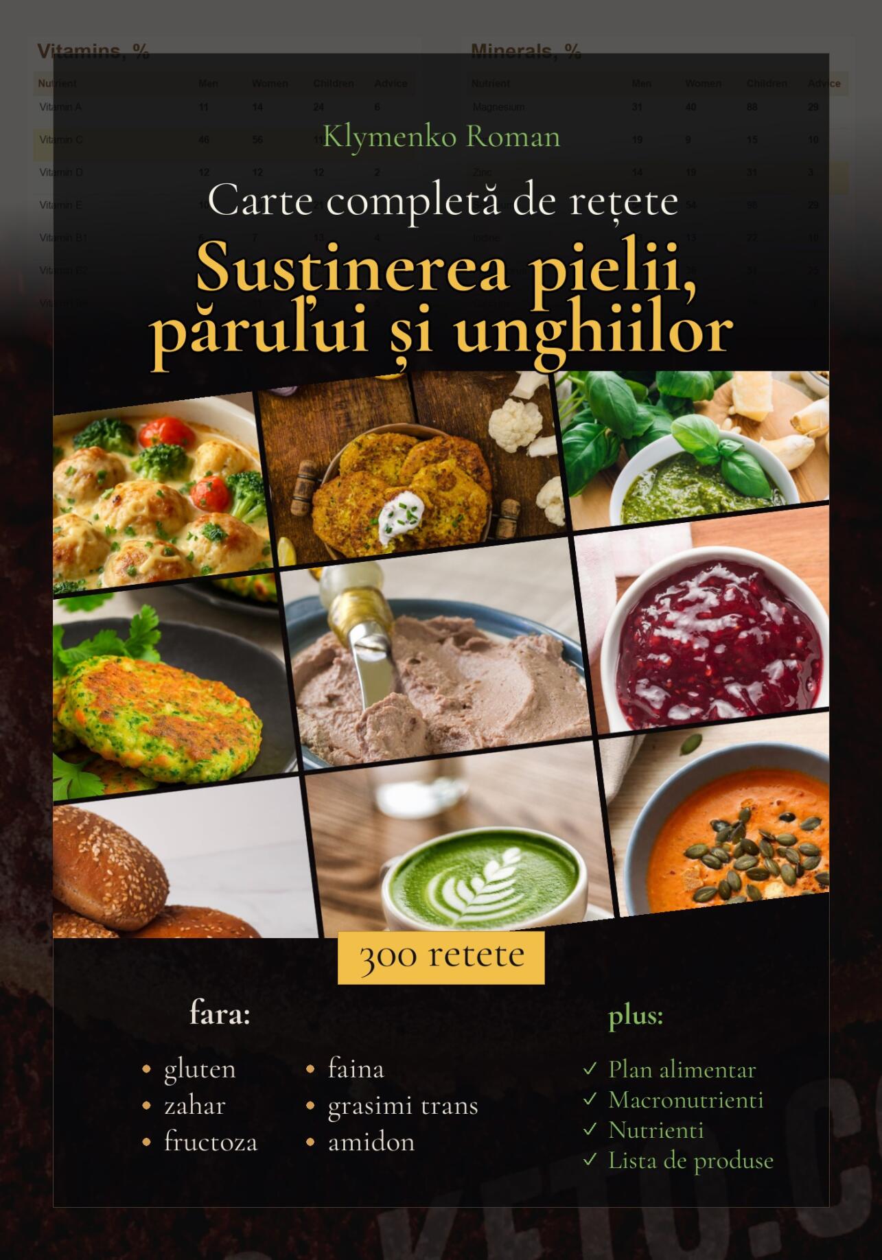 Carte completă de rețete: Susținerea pielii, părului și unghiilor