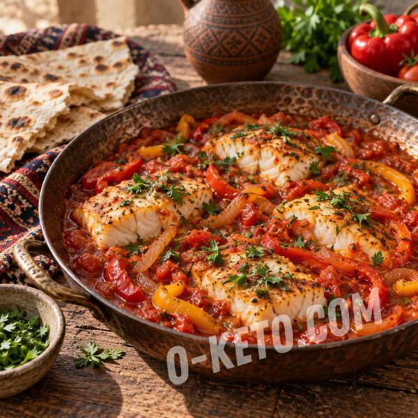 Keto recipes: Fish in tomato and pepper sauce Keto recipes: Fish in tomato and pepper sauce