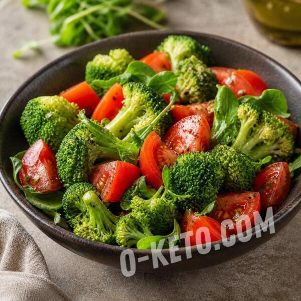 Rețete keto: Salată de broccoli și roșii