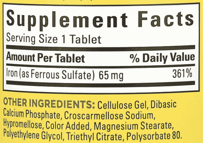 Nature-Made,-Iron,-65-mg,-180-Tablets Nature-Made,-Iron,-65-mg,-180-Tablets