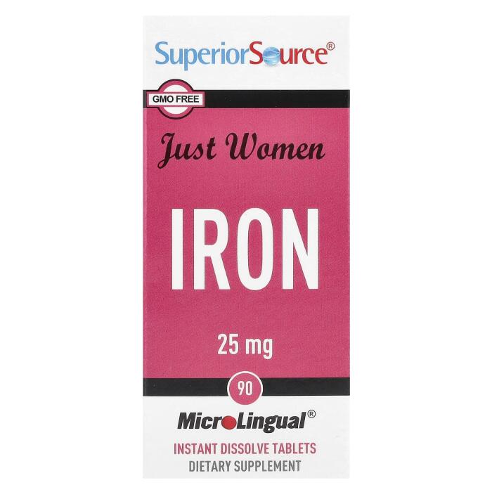 Superior Source, Just Women, Iron, 25 mg, 90 MicroLingual® Instant Dissolve Tablets Superior Source, Just Women, Iron, 25 mg, 90 MicroLingual® Instant Dissolve Tablets