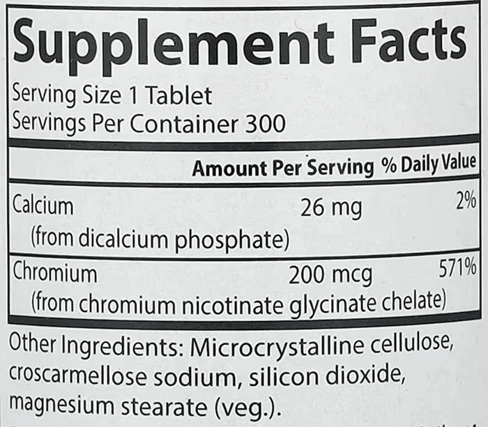 Carlson,-Chelated-Chromium,-200-mcg,-300-Tablets