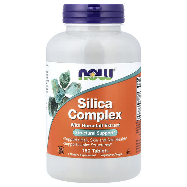 NOW Foods, Silica Complex with Horsetail Extract, 180 Tablets NOW Foods, Silica Complex with Horsetail Extract, 180 Tablets