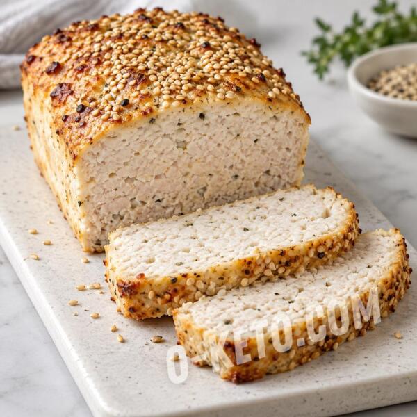 Rețete keto: Pâine din pui cu susan Rețete keto: Pâine din pui cu susan