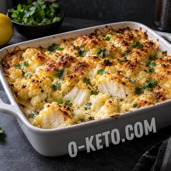Рецепты на кето: Запеканка с треской и цветной капустой