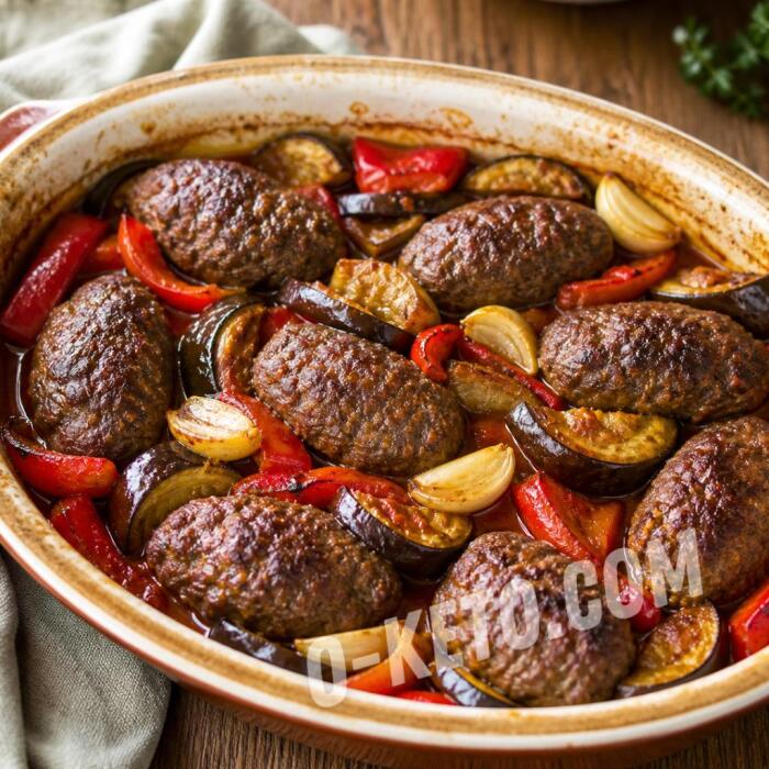 Kofte în stil Izmir cu vinete și ardei