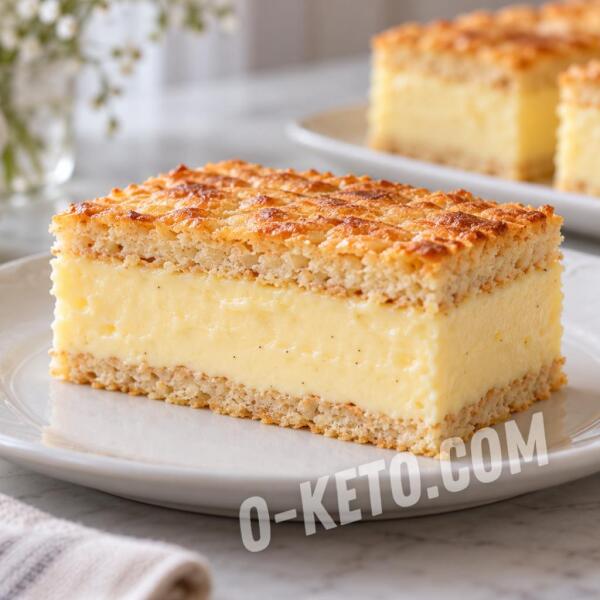 Rețete keto: Krempita keto cu cremă de vanilie