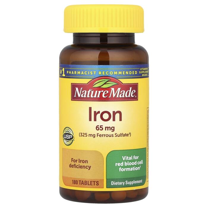 Nature Made, Iron, 65 mg, 180 Tablets Nature Made, Iron, 65 mg, 180 Tablets