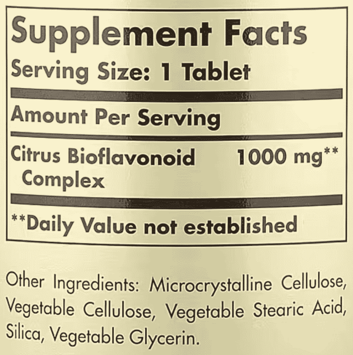 Solgar,-Citrus-Bioflavonoid-Complex,-1,000-mg,-250-Tablets-