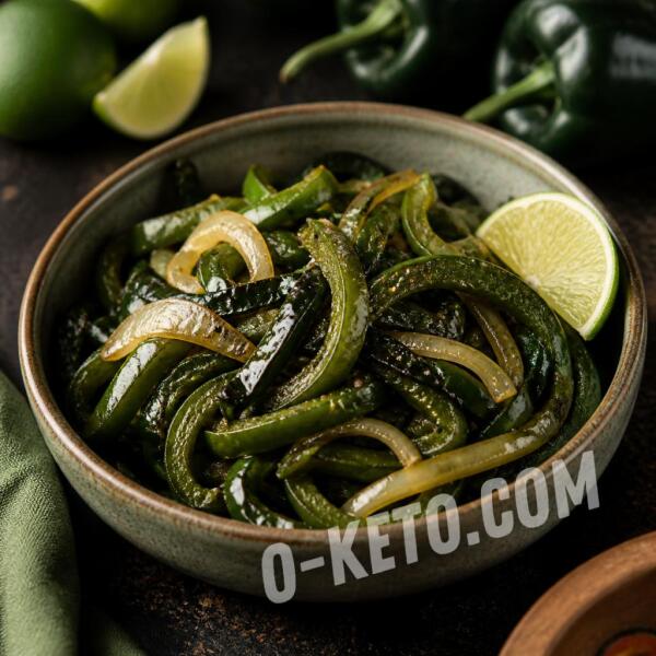 Keto recipes: Rajas with Peppers, Onion, and Lime