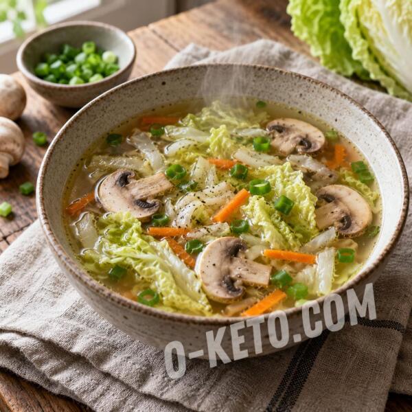 Keto recipes: Napa Cabbage and Champignon Soup Keto recipes: Napa Cabbage and Champignon Soup