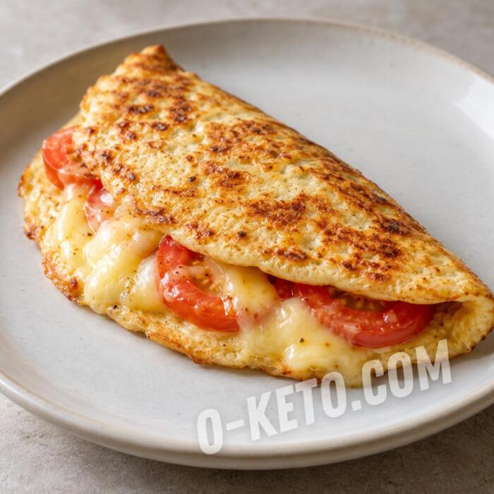 Chicken Crepe with Cheese and Tomato