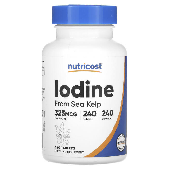 Nutricost, Iodine, 325 mcg, 240 Tablets Nutricost, Iodine, 325 mcg, 240 Tablets
