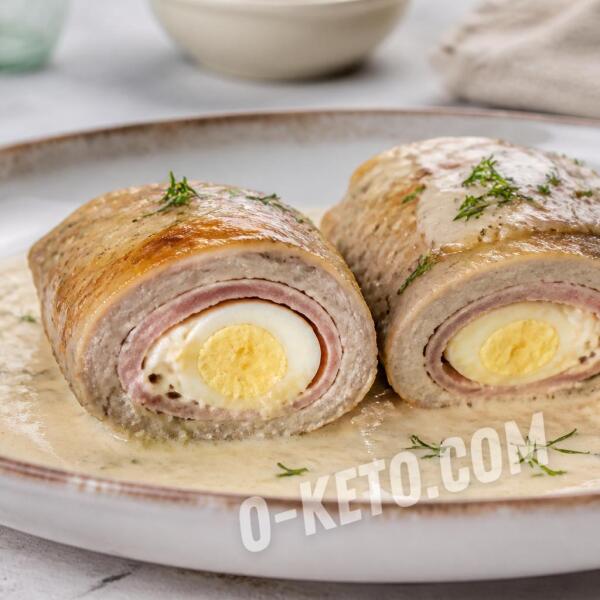 Rețete keto: Rulouri de vițel umplute cu ouă Rețete keto: Rulouri de vițel umplute cu ouă
