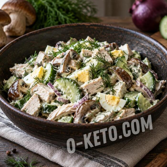 Chicken Salad with Boletus Mushrooms Chicken Salad with Boletus Mushrooms