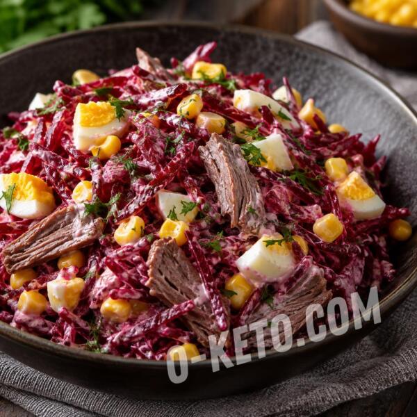 Keto recipes: Beet and Shredded Beef Salad Keto recipes: Beet and Shredded Beef Salad